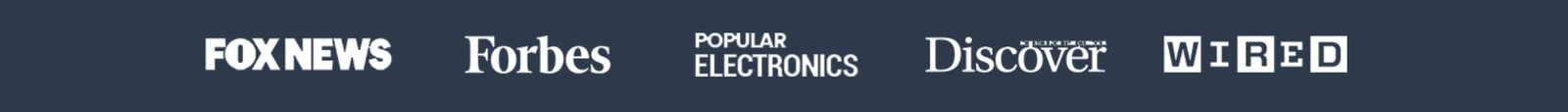 Press logos StopWatt says it was featured on: Fox News, Forbes, Popular Electronics, Discover, Wired